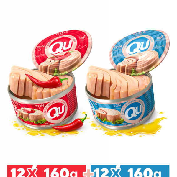QU Acılı ve Tatlı Ton Balığı 24X160GR