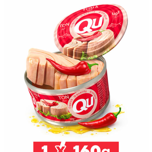 QU Ayçiçek Yağlı Acılı Ton Balığı 160 gr