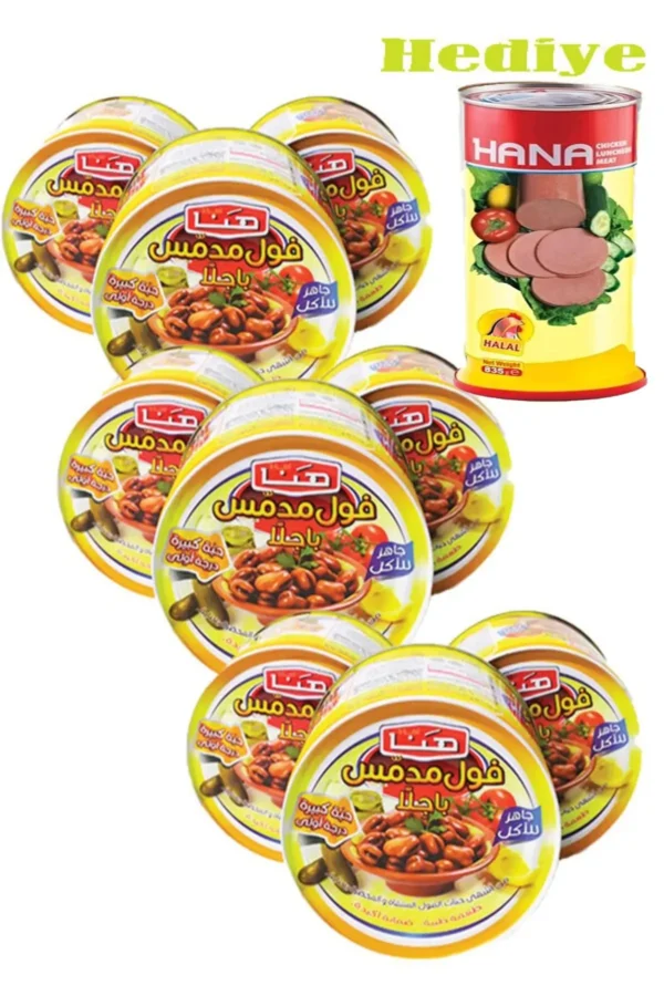 Hana Bakla Konservesi 400 Gr X 9 Adet+ HANA SALAM 835GR