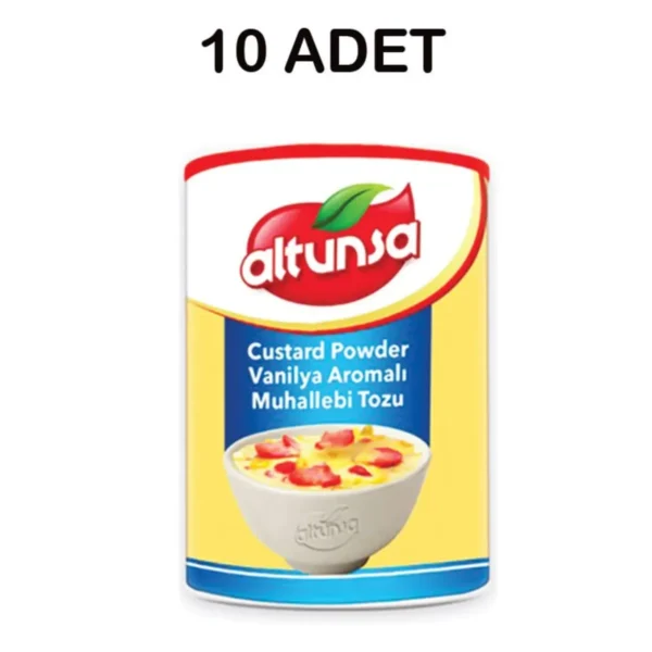Altunsa Custard Powder Vanılya Aromalı "muhallebı Tozu" 250g X 10 Adet