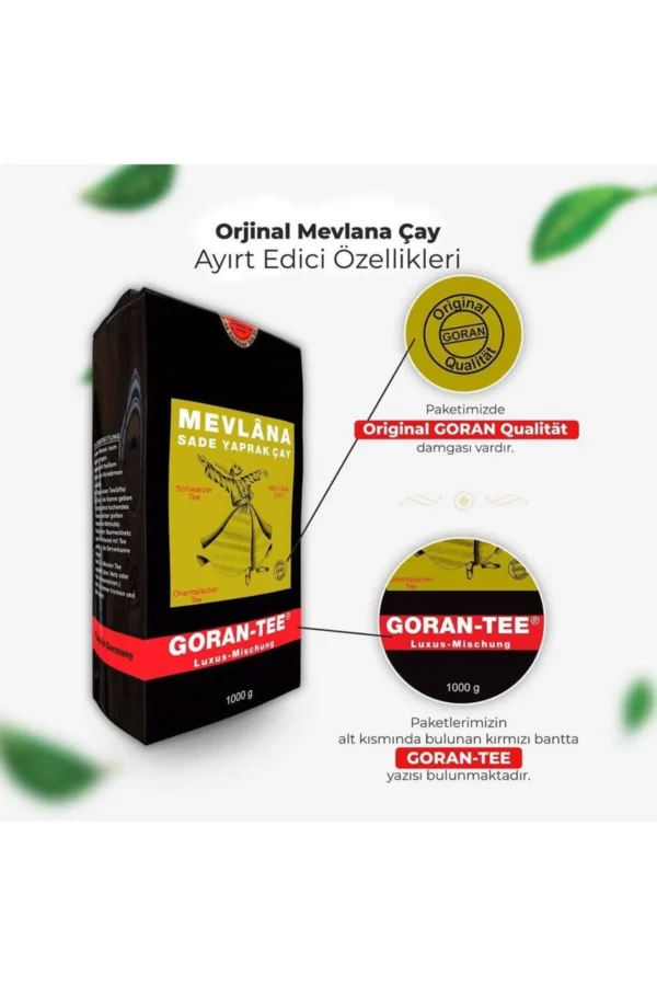 goran tee mevlana sade yaprak cay luxus mischung Çay - 1000g