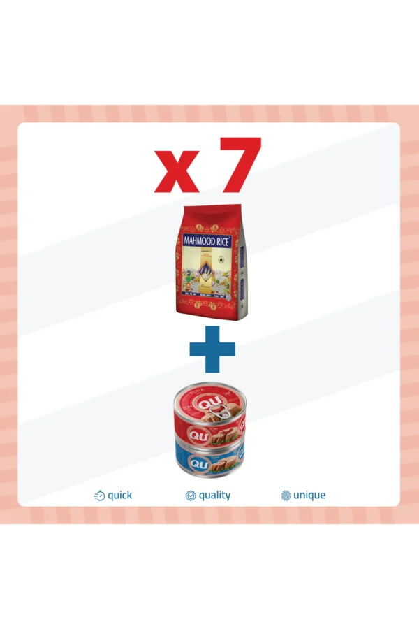Mahmood Rıce 1121 Basmati Pirinç 900gr X7adet+ Qu Ton Balığı 160 Gr(hediye)