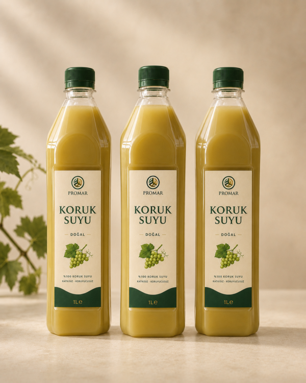 Promar Ekşi Koruk Suyu 1 Lt ×3 Adet