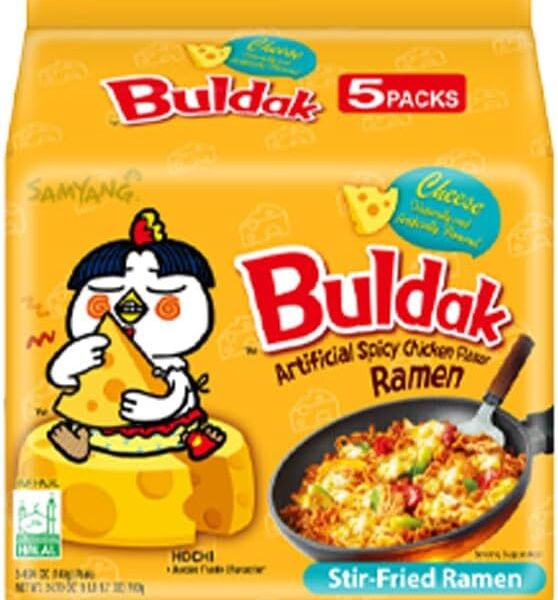 SAMYANG Buldak Cheese Ramen Noodle 140 gr x5 ADET