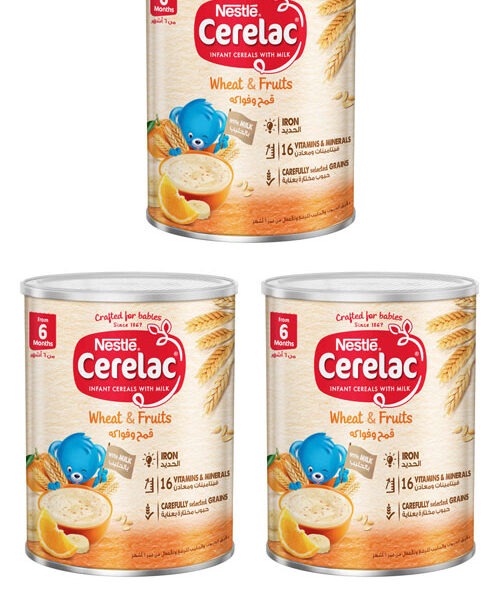 NESTLE CERELAC WHEAT AND FRUİTS (BUĞDAY VE MEYVE) 400 GR X3 ADET