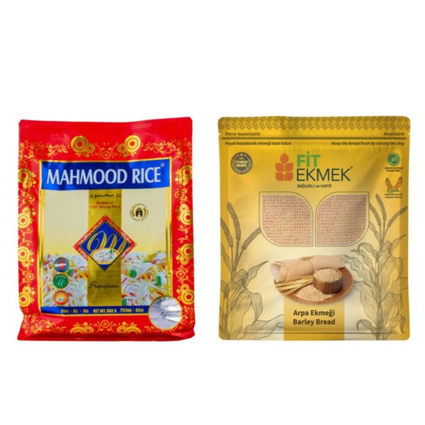 Mahmood Rıce 1121 Basmati Pirinç 900 gr ve Arpa Lavaş Ekmeği 300gr