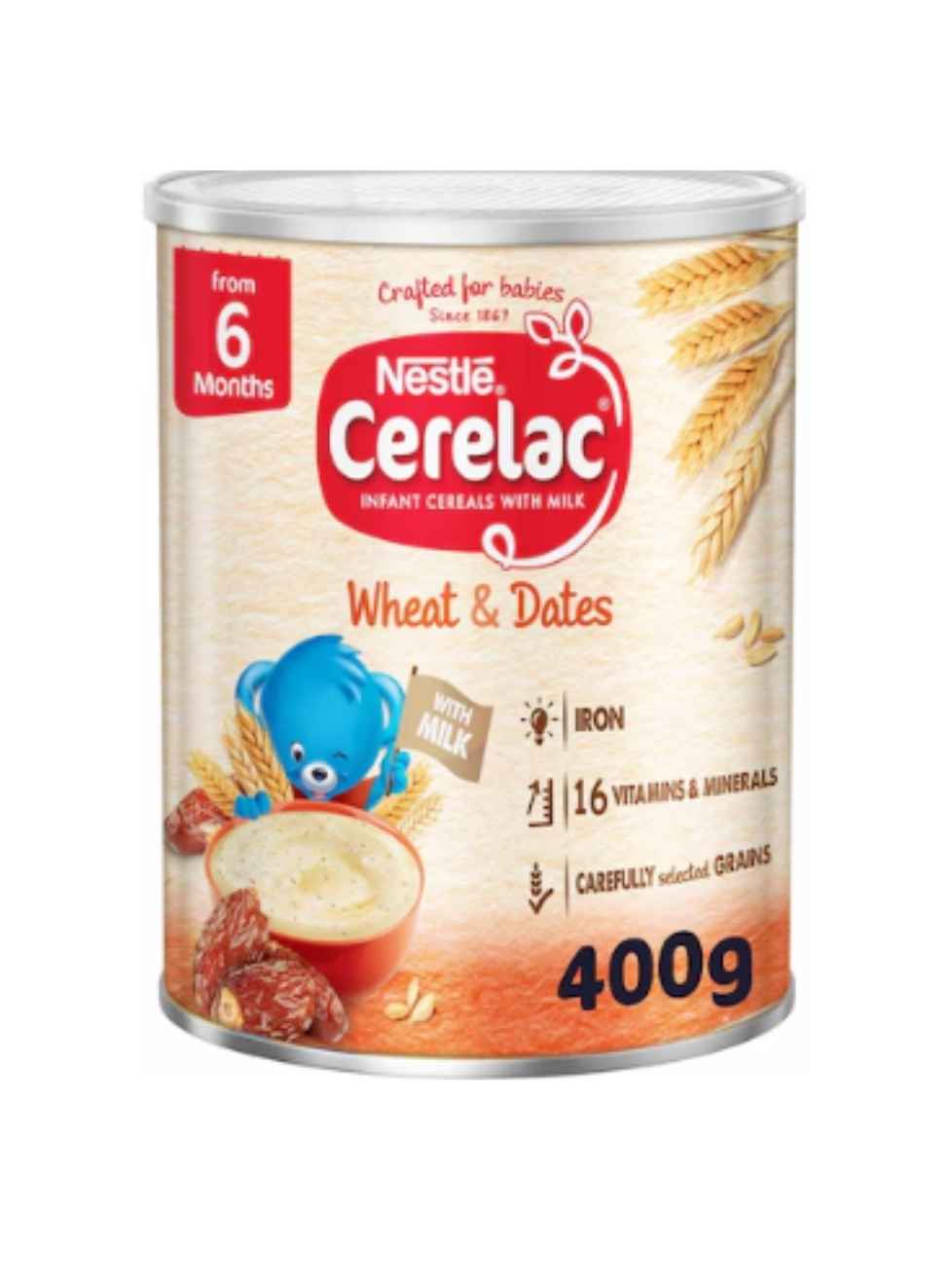 Adsız tasarım (5) CERELAC WHEAT & DATES (BUĞDAY VE HURMA) 400 GR - Görsel 1
