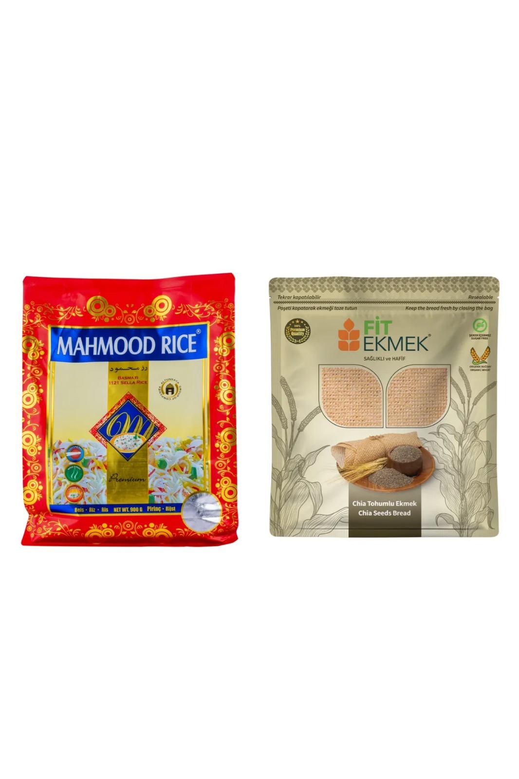 CHİA Mahmood Rıce 1121 Basmati Pirinç 900 gr ve Chia Lavaş Ekmeği 300gr - Görsel 1