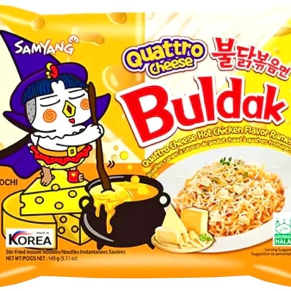 SAMYANG BULDAK QUATTRO CHEESE RAMEN NOODLE 140 GR