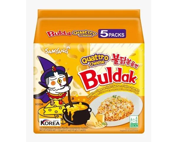 SAMYANG BULDAK QUATTRO CHEESE RAMEN NOODLE 5Lİ PAKET