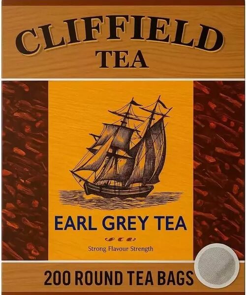 cliffield tea earl grey 200 round bags