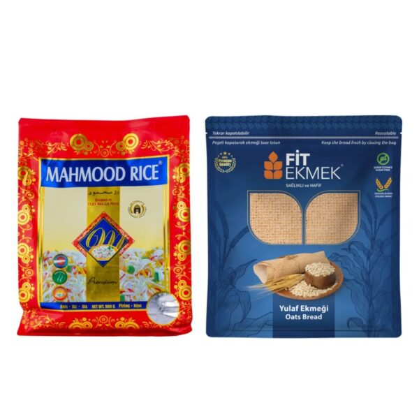 Mahmood Rıce 1121 Basmati Pirinç 900 gr ve fit Yulafli Lavaş Ekmeği 300gr