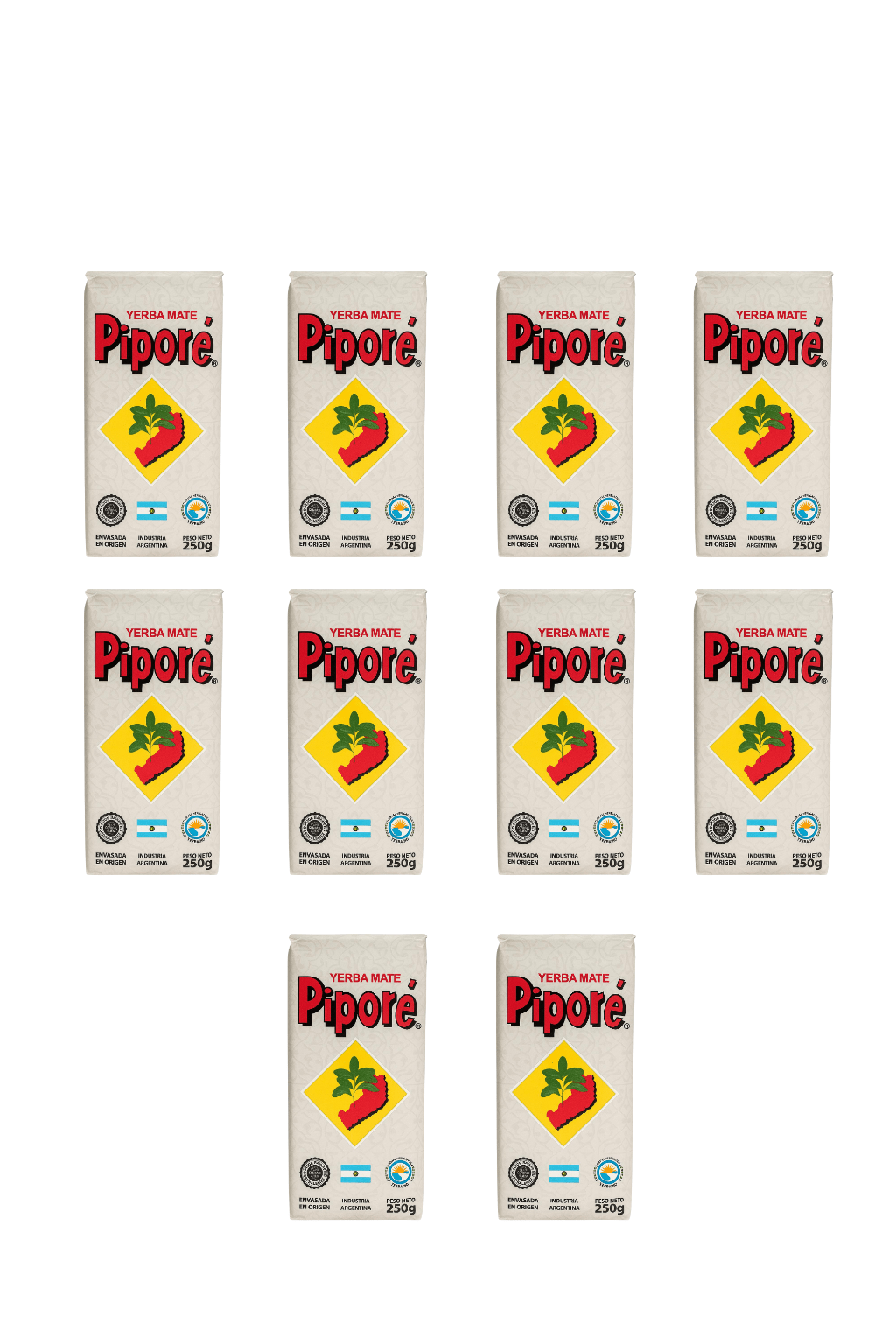 10 PİPORE YERBA MATE ÇAYI 250 GRAM X10 ADET - Görsel 1