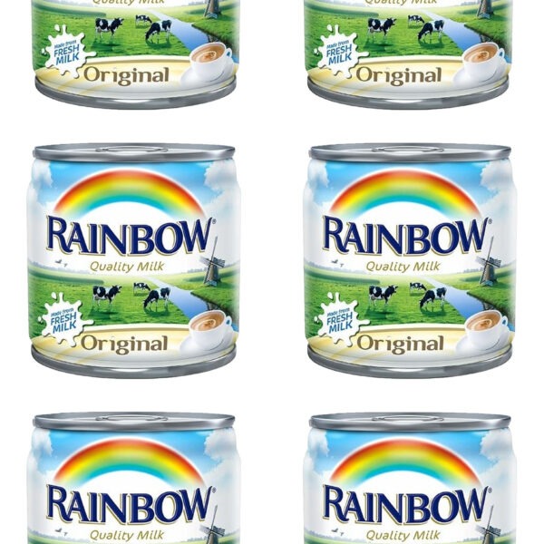 Rainbow Quality Milk Orijinal Evaporated Milk (Buharlaştırılmış Süt) 170 Gr x6 Adet