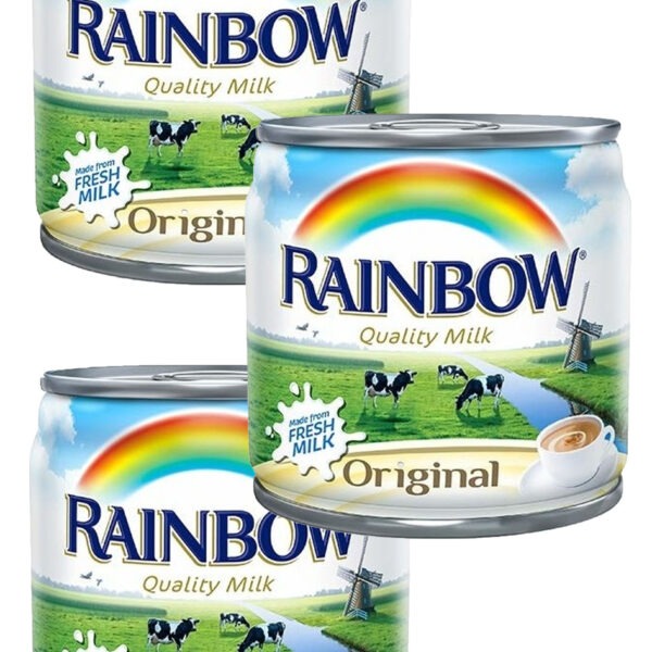 Rainbow Quality Milk Orijinal Evaporated Milk (Buharlaştırılmış Süt) 170 Gr x3 Adet