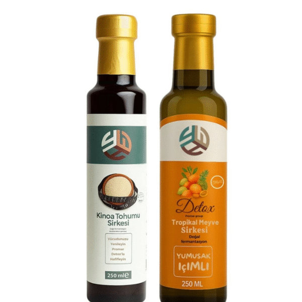 PROMAR TROPİKAL MEYVE SİRKESİ 250 ML+ KİNOA TOHUMU DETOX SİRKESİ 250 ML