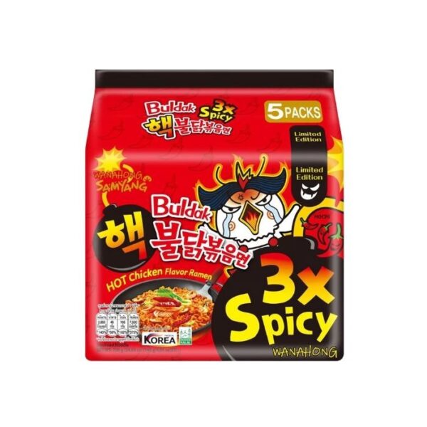 Samyang Buldak 3X Acılı Tavuk Aromalı Ramen 5xadet