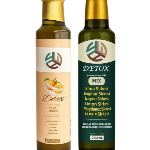 MİX DETOX SİRKESİ 250 ML+ KAYISI DETOX SİRKESİ 250 ML
