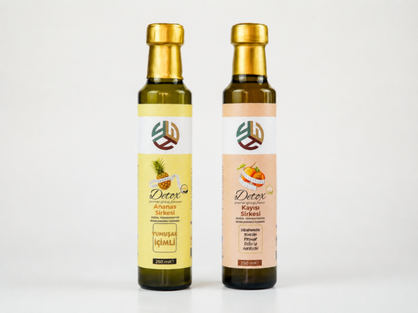 DETOX ANANAS SİRKESİ 250 ML + KAYISI DETOX SİRKESİ 250 ML