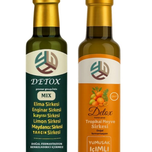 Promar DETOX TROPİKAL MEYVE SİRKESİ 250 ML +MİX DETOX SİRKESİ 250 ML