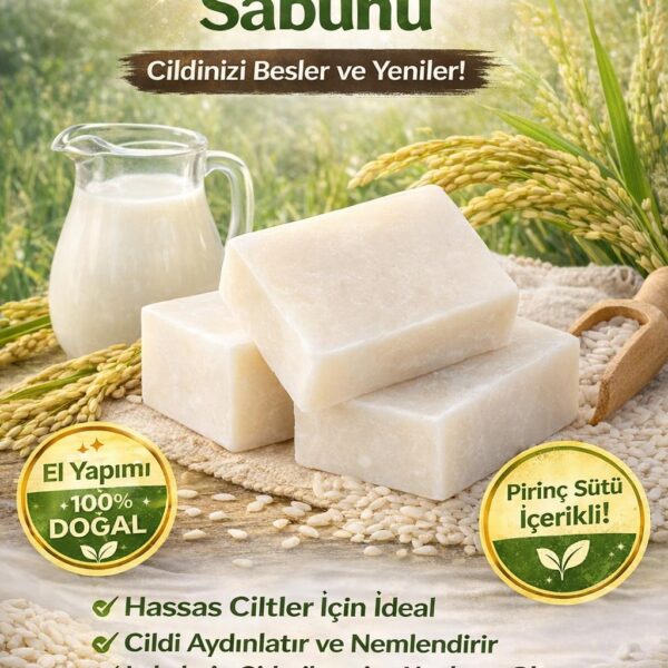 Promar Pirinç Sütü Sabunu Aydınlatıcı Sabun 100 gr 1 adet Kadın Yüz Peelingi | Yaşlanma Karşıtı Akne Sivilce | Doğal Katı Yüz Sabunu | Yüz Bakımı, Duş Barı Yüz Maskesi