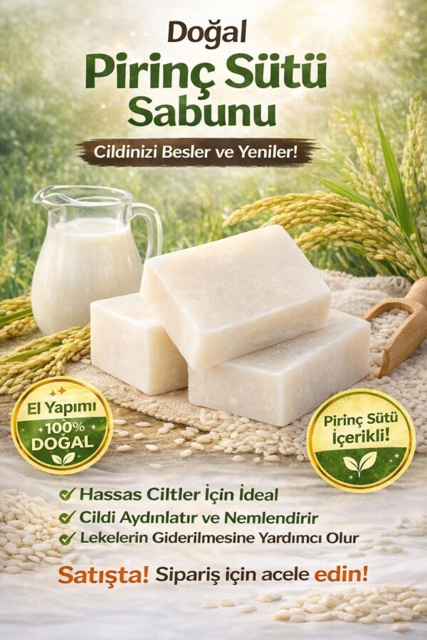 Promar Pirinç Sütü Sabunu Aydınlatıcı Sabun 100 gr 1 adet Kadın Yüz Peelingi | Yaşlanma Karşıtı Akne Sivilce | Doğal Katı Yüz Sabunu | Yüz Bakımı, Duş Barı Yüz Maskesi