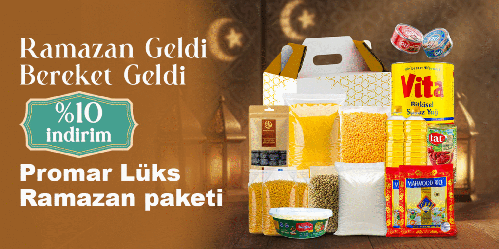 Promar Lüks kumanya erzak kolisi Ramazan paketi 13 ürün