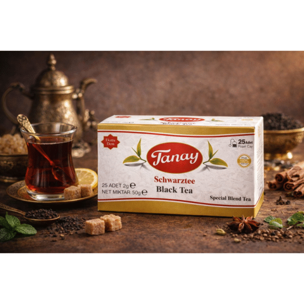 Tanay Süzen Bardak Poşet 2gr X 25 Li Sallama Siyah Çay 100% Ithal Black Teabag