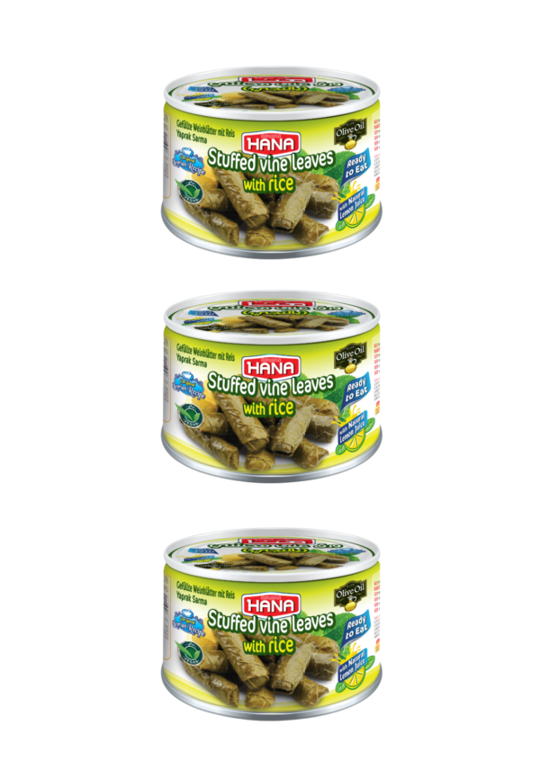 Hana ZEYTİN YAĞLI YAPRAK SARMA ( YALANCI DOLMA) 400 GR X3 ADET - VEJETARYEN