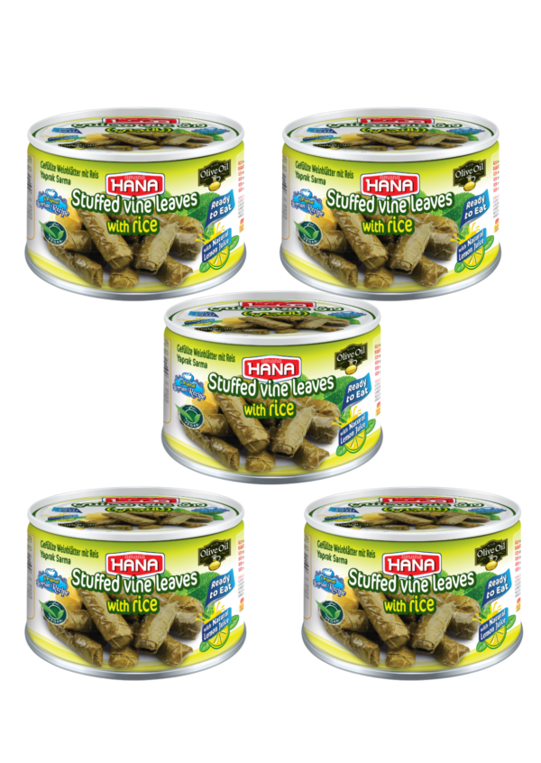 Hana ZEYTİN YAĞLI YAPRAK SARMA ( YALANCI DOLMA) 400 GR X5 ADET - VEJETARYEN
