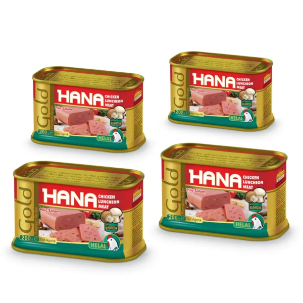 Hana Gold, Mantarlı Piliç Salam 200 gr X 4 Adet