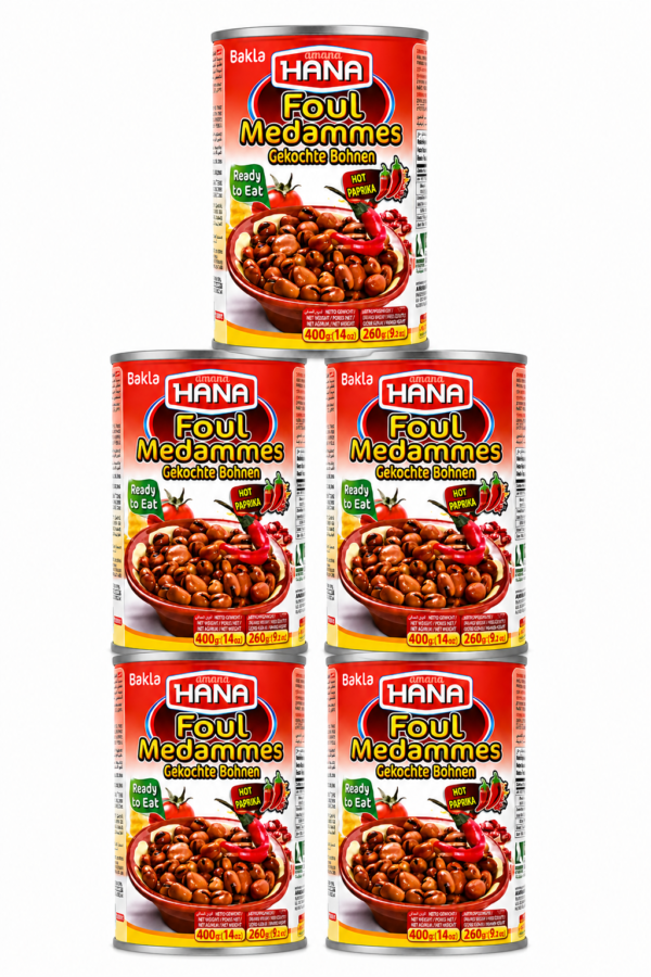 Hana Acılı Bakla Konservesi 400 Gr x5 Adet