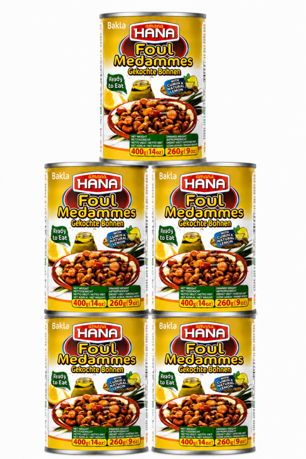 Hana Limonlu Ve Kimyonlu Bakla Konservesi 400 Gr x5 Adet