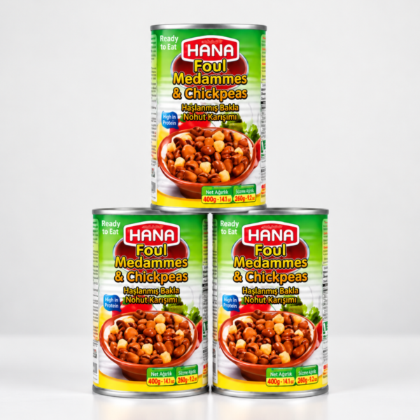HANA Bakla Ve Nohut Konservesi 400 Gr X 3
