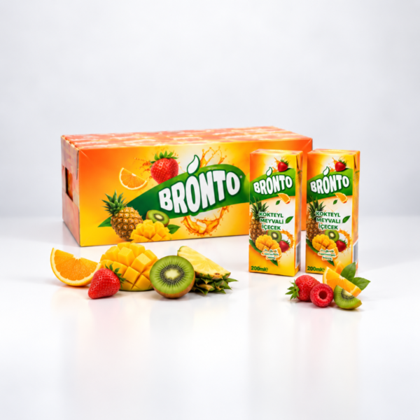 Bronto Kokteyl Aromalı İçecek 200 ml x 27 Adet – Koli