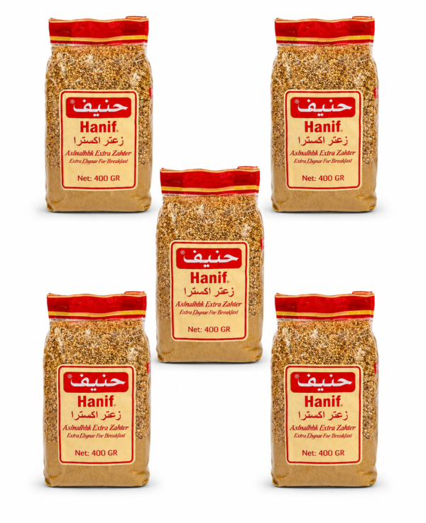 Hanif Kahvaltılık Extra Zahter 400 G x 5 Adet – Geleneksel Zahter Karışımı 2 Kg