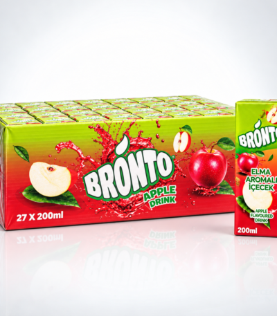 Bronto Elma Aromalı İçecek 200 ml x 27 Adet Koli Ambalajı