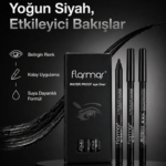 Flormar Waterproof Eyeliner Siyah – Suya Dayanıklı Göz Kalemi - Görsel 3