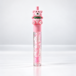 Ayıcık Tasarımlı Simli Nemlendirici Dudak Yağı Lip Oil – Pembe