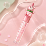 Ayıcık Tasarımlı Simli Nemlendirici Dudak Yağı Lip Oil – Pembe - Görsel 2