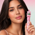 Ayıcık Tasarımlı Simli Nemlendirici Dudak Yağı Lip Oil – Pembe - Görsel 3