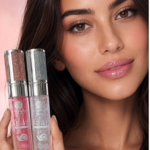 Snail Gel Lip Glaze Simli Dudak Parlatıcısı 2’li Set – Pembe & Şeffaf - Görsel 3